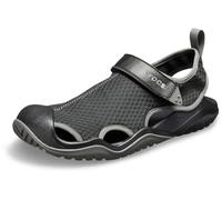 Crocs Damen Swiftwater Mesh Deck Sandal M Sandalen, Black, 45/46 EU