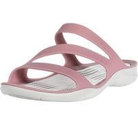 Crocs Damen Swiftwater Sandalen zum Reinschlüpfen, Cassis/Pearl White, 34 EU