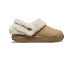 Crocs Hausschuhe Unfurgtble Vegan Suede Clog (Sandale, Kunstwildleder, mit Innenfutter) hellbraun, Größe Euro (US) 38-39