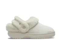 Crocs Hausschuhe Unfurgtble Vegan Suede Clog (Sandale, Kunstwildleder, mit Innenfutter) weiss, Größe Euro (US) 41-42