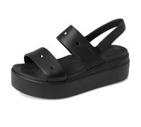 Crocs Mädchen Brooklyn 4u Sandale, Schwarz, 34/35 EU