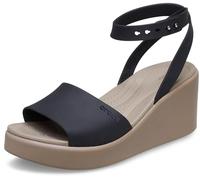Crocs Herren Brooklyn Ankle Strap Wedge Sandalen, Black/Mushroom, 38/39 EU