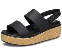 Crocs Herren Brooklyn Cork Low Wedge Sandalen, Black/Black, 42/43 EU