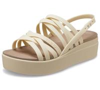 Crocs Brooklyn Strappy Low Wedge Sandals Beige EU 39-40 Frau (Herstellerartikelnummer: 206751-2Y2-W9)