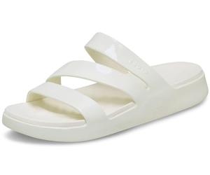 Crocs Herren Getaway Patent Strappy Badeschlappen, Chalk, 42/43 EU