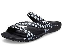 Crocs Herren Kadee II Heart Print Sandal W Sandalen, Black/White, 41/42 EU