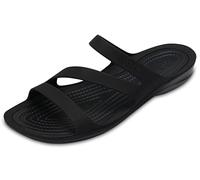 Crocs womens Swiftwater Sandal Sandal, Black/Black, 39/40 EU