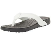 Crocs Herren Yukon Surf Flip Flop, Black Sand/White, 47 EU, Schwarz, Sand, Weiß, 12 UK