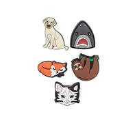 Crocs Jibbitz-Schuhanstecker 5er-Set | Individualisieren Sie Ihre Crocs mit Jibbitz Animal Lover One-Size