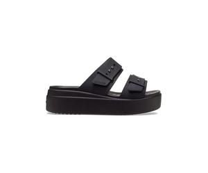 Crocs Keilpantoletten "Brooklyn Buckle" in Schwarz - Größe 37/38 | Damen Pantoletten