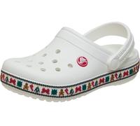 Crocs Kids Crocband Clogs, White Holiday, 9 Toddler