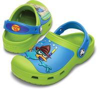 Crocs Kids Custom Clog phineas & ferb volt green/ocean - Größe 22-24 Kinder