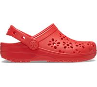 Crocs Unisex Kinder Classic Floral Cut Out Clog K Holzschuh, Cherry Red, 34/35 EU