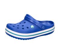 Clog CROCS "Crocband Clog K", Kinder, Gr. 33, blau, weiß, Croslite™, kontrastfarbene Details, Schuhe Clog, Sommerschuh, Schlappen, Hausschuh, Badeschuh mit Kontrast-Akzenten (41479316-33) blau, weiß