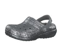 Crocs Kinder Schuhe Classic Glitter Lined Clog K 205937-00N 24-25 Silver/Silver