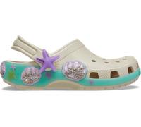 Clog CROCS "Classic Sea Sparkle Shaker", Mädchen, Gr. 25, frappé, Croslite™, Glitzer, kontrastfarbene Details, Schuhe Clog, Sommerschuh, Strandschuh mit Glitter-Muscheln (65117414-25) frappé
