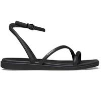 Crocs Miami Damen-Sandalen mit Knöchelriemen, flach, Schwarz, 36 EU, Schwarz, 34/35 EU