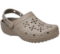 Crocs Sandale Classic Floral Cut Out Clog taupebraun Damen, Größe Euro (US) 38-39