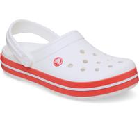 Crocs Sandale Crocband Clog weiss/rot, Größe Euro (US) 39-40