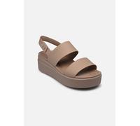 Crocs Keilsandalette Brooklyn Low Wedge Plateausohle Damen Braun (Latte/Mushroom) Gr. 42