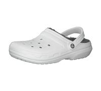 Crocs Clog Classic Lined – Unisex, gefüttert, Weiß/Grau – Gr. 38/39