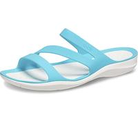 Crocs Swiftwater Sandal, White/Digital Aqua, 33-34 EU