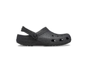 Crocs - Ultraleichte Clogs - Classic Glitter Clog Black Glitter für Herren - Größe 38-39 - schwarz schwarz 38-39