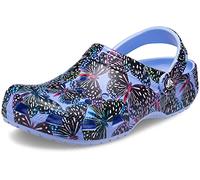 Crocs Unisex-Adult Classic Graphic Clogs, Moon Jelly/Multi Butterfly, 41/42 EU