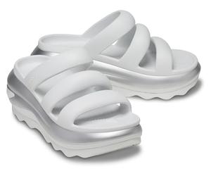 Crocs Unisex-Adult Mega Crush Triple Strap Sandal Platform, Moonlight/Silver Metallic, 38/39 EU