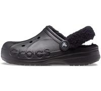 Crocs Unisex Baya Gefütterter Clog mit Fuzz-Riemen , Schwarz, 41/42