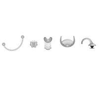 Crocs Unisex-Charms, silberfarben, Metall-Mix, 5 Stück, mehrfarbig, Einheitsgröße, mehrfarbig, Einheitsgröße