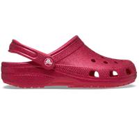 Hausschuh CROCS "Classic Glitter Clog, Badesandale", Damen, Gr. 37, himbeere, digital raspberry, Croslite™, Glitzer, Schuhe Hausschuh, Sommerschuh, Schlappen, Schlupfschuh mit Glitzer verziert (462526