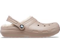 Clog CROCS "Classic Lined", Damen, Gr. 36, beige (mushroom), Croslite™, Schuhe Clog, Pantolette, Hausschuh, Winterschuh mit Warmfutter (33118422-36)