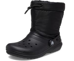 Crocs Unisex Classic Lined Neo Puff Boot Schneestiefel, Black/Black, 45/46 EU