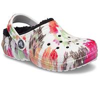 Crocs Unisex Classic Lined Tie-Dye Clog K Verstopfen, Black/Multi, 36/37 EU