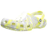 Crocs Unisex Classic Marbled Tie-Dye Clog, White/Microchip, 38/39 EU
