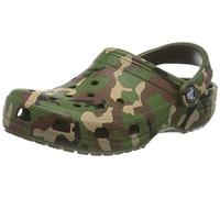 Crocs Unisex Classic Printed Camo Clog, Army Green/Multi, 36/37 EU