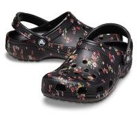 Crocs Unisex Classic Printed Floral Clogs Holzschuh, Black Ditsy, 41 EU