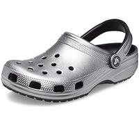 Crocs Unisex Classic Sparkly Clog Holzschuh, Silberfarben metallisch, 46 EU