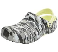Crocs Unisex Bistro Graphic Clog Holzschuh, Black Lime, 39/40 EU