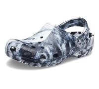 Crocs Unisex Erwachsene Classic Marbled Clog Clog, White/Black, 38/39 EU