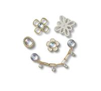 Crocs Unisex-Erwachsene Cut Out Adults 5 Pack Schuhanhänger, Mehrfarbig