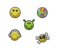 Crocs Unisex-Erwachsene Smiley 5 Stück Schuhanhänger