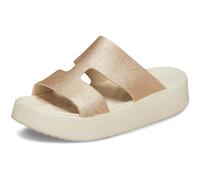 Crocs Unisex Getaway Plateau H-Riemen Sandalen Damen Keilsandalen, gebrochenes weiß
