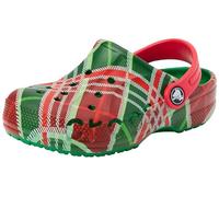 Crocs Unisex Kinder Baya Holiday Plaid Clog K Clog, Kelly Green, 28/29 EU