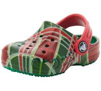 Crocs Unisex Kinder Baya Holiday Plaid Clog T Clog, Kelly Green, 22/23 EU