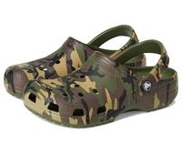 Clog CROCS "Classic Camouflage Clog", Kinder, Gr. 29, tarnfarben, army grün, multi, Croslite™, kontrastfarbene Details, Schuhe Clog, Sommerschuh, Strandschuh, Sandale, Hausschuh mit Lüftungsöffnungen 