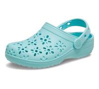 Crocs Unisex Kinder Classic Floral Cut Out Clog K Clog, Aquamarine, 37/38 EU
