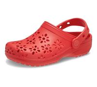 Crocs Unisex Kinder Classic Floral Cut Out Clog K Clog, Cherry Red, 33/34 EU