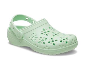Crocs Unisex Kinder Classic Floral Cut Out Clog T Clog, Jade Tint, 19/20 EU